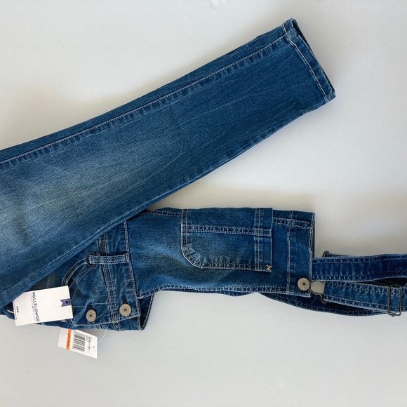 Wallflower Junior's Stretch Denim Bib Overalls NWT - Picture 4 of 6